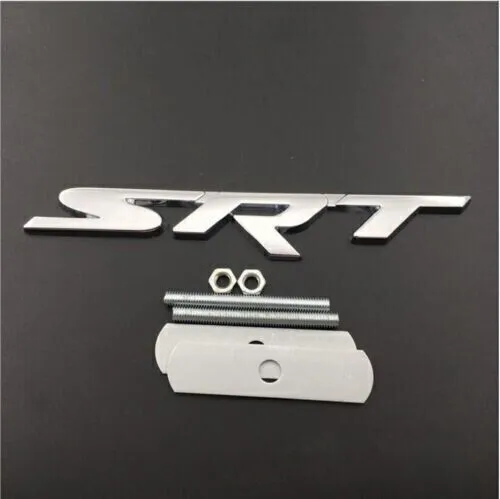 Silver Dodge SRT Grill emblem