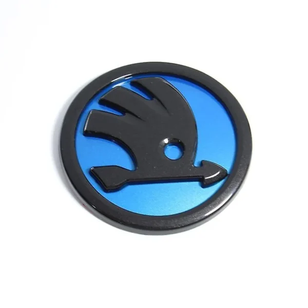 Skoda emblem Fram Bak Blå-Svart
