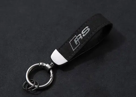 Svart Audi RS Nyckelring Alcantara
