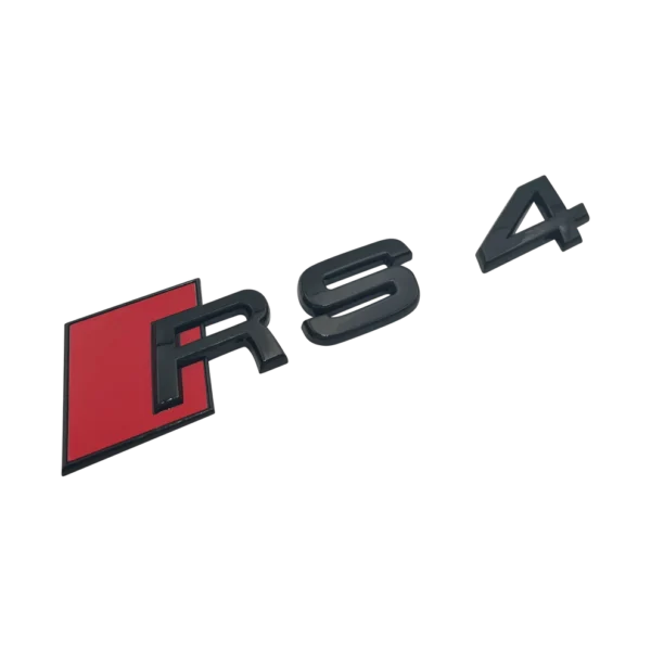 Svart Audi RS4 emblem Modellbeteckning