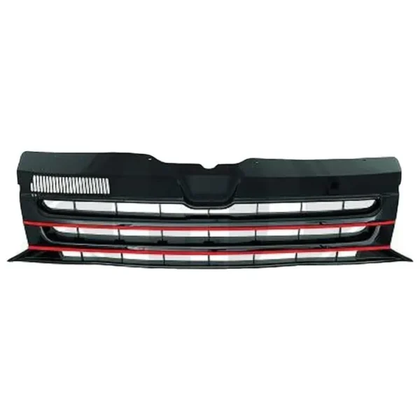 Svart Sportgrill VW Transporter T5.1 Facelift Ribbad