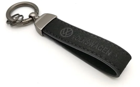 Svart Volkswagen Nyckelring Alcantara