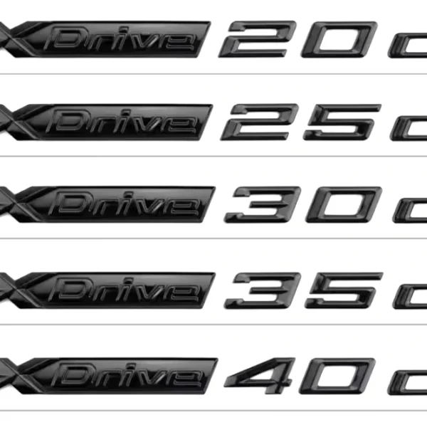 Svart Xdrive emblem skärmar & baklucka 2pack