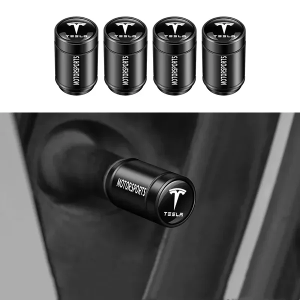 Ventilhattar Tesla Svart Design 4-Pack