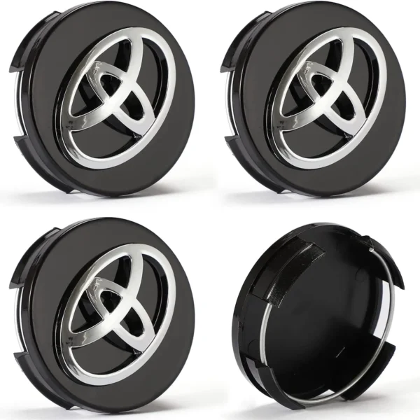 Centrumkåpor Toyota Svart 4 Pack 62mm