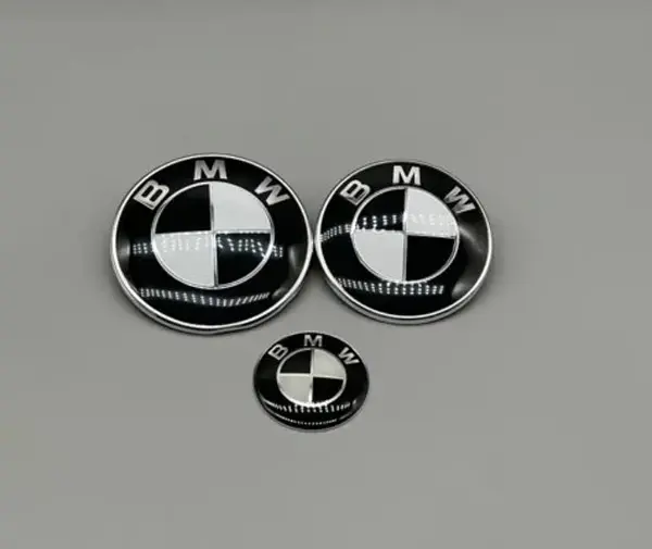 BMW Emblem 3-Pack Svart Vit Edition