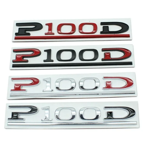 Tesla P100D emblem Model S, X, Y, 3 Fler färger