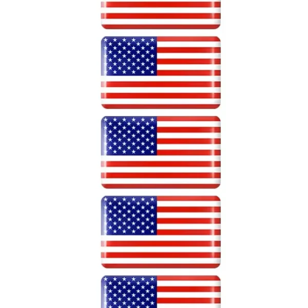 USA Flaggan Stickers 5-Pack