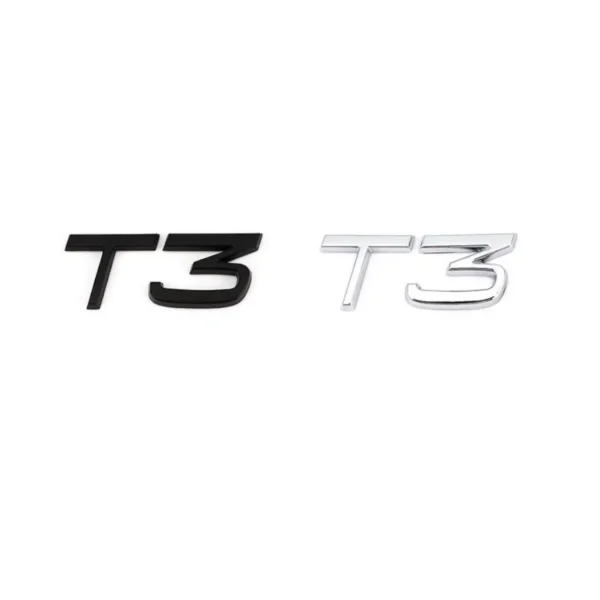 Volvo T3 Emblem Blanksvart och krom