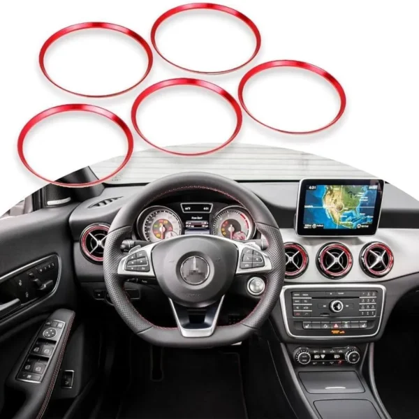 Ventilations ringar Mercedes RÖD A, B, Cla, Gla