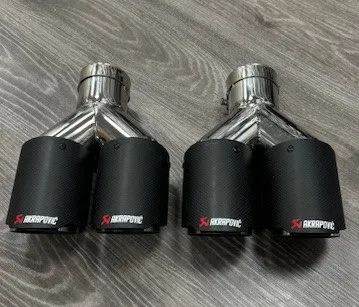 kolfiber Ändrör Akrapovic Svarta 3-Tum